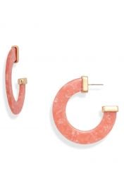 Sterling Forever Cap Resin Hoop Earrings   Nordstrom at Nordstrom